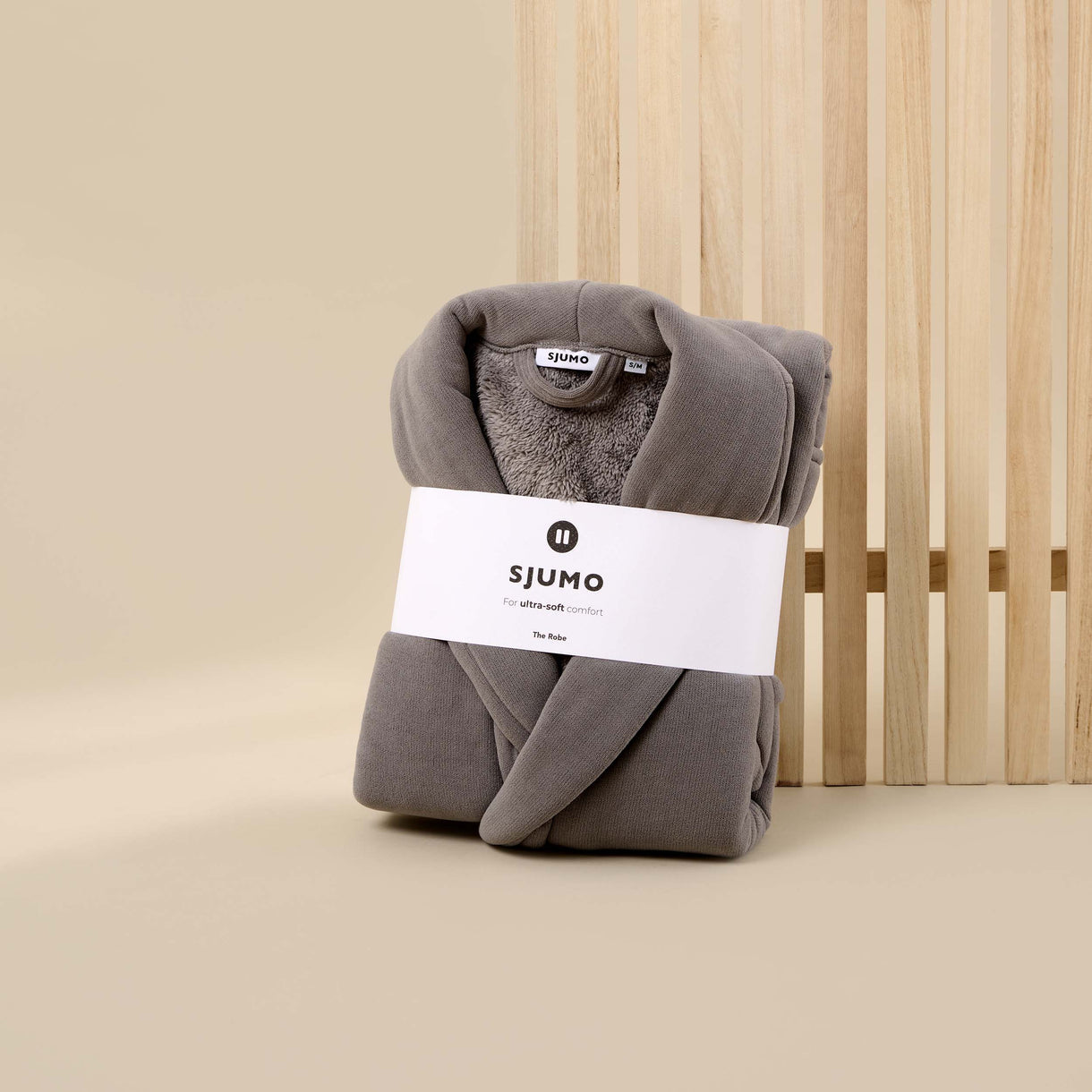 SJUMO Bademantel - Mondsteingrau - Größe L/XL - Ultra-weich & strapazierfähig