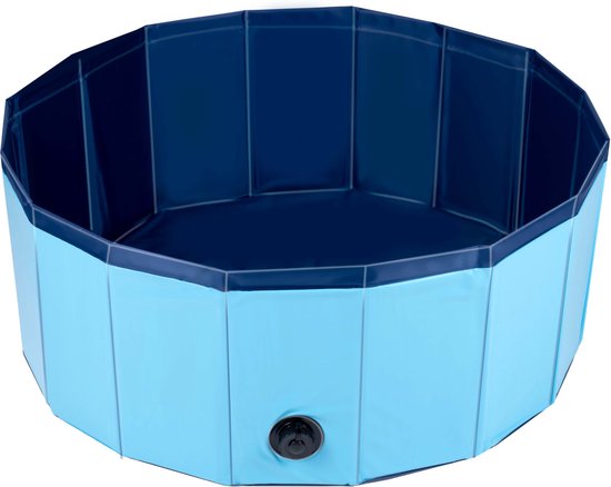 maxxpro Hondenzwembad Opvouwbaar - Antislip - Leegloopventiel - â€šÃ¥Ã„ 80 cm - Blauw