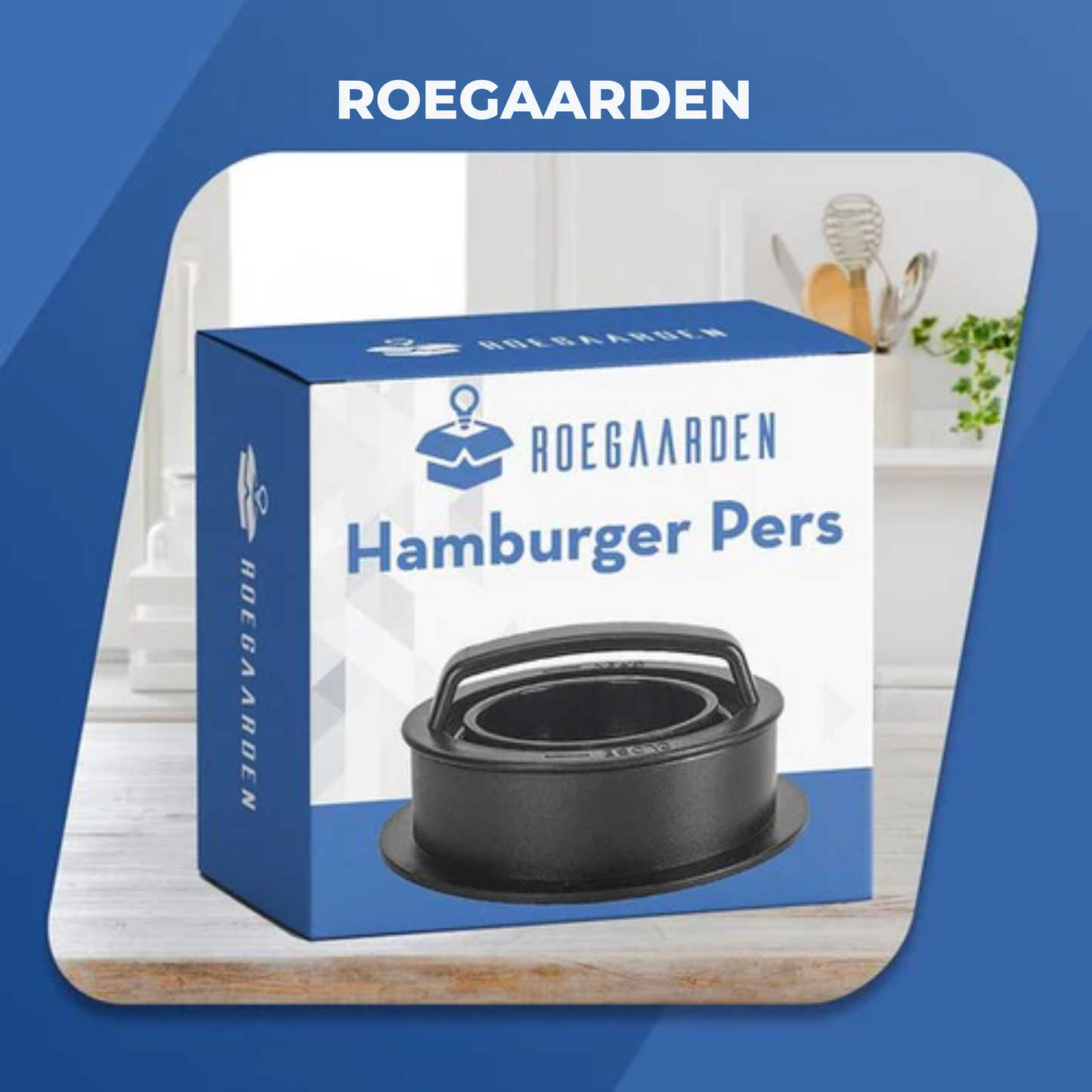 Roegaarden Burgerpresse - Tofu-Presse - BBQ-Zubehör - 100x Wachspapier - Schwarz