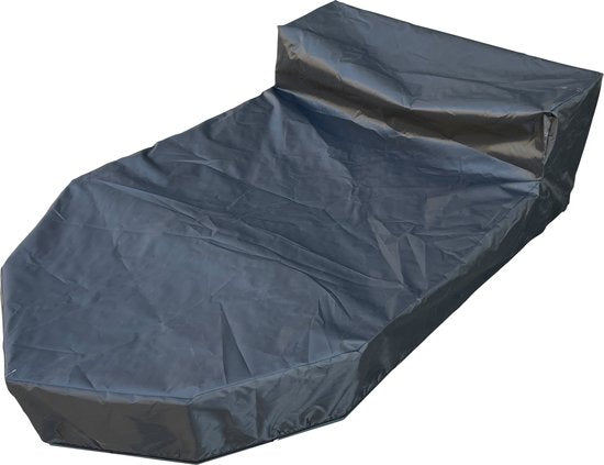 AXI Doris Boot Sandkasten mit Aufbewahrungsbank Anthrazit/Braun – Flagge und Holzsteuerrad – Inklusive Abdeckplane und Bodenplane – 10 Jahre Garantie!