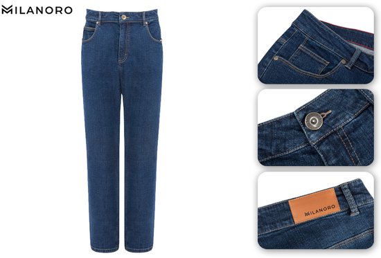 Milanoro - Stylische Jeans für Männer - Schwarz-Blau - W31 - L32