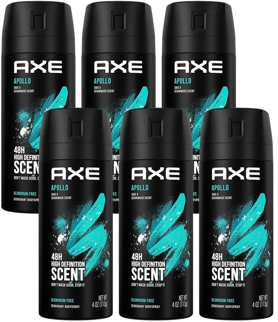 6x Axe Deospray - Apollo 150 ml