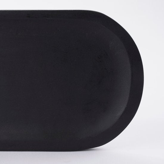 Mica Decorations Tomar Schale und Tablett - 200 ml - 100% FSC Mango Holz - Schwarz