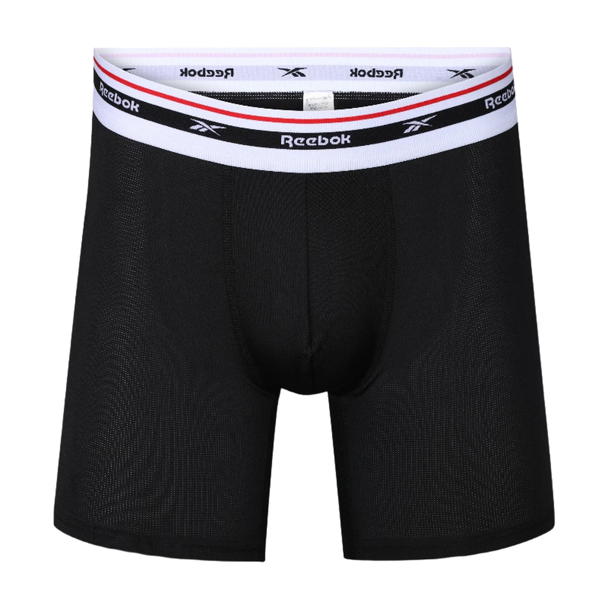 Reebok MED FINLO Herren-Boxershorts – 3er-Pack – Schwarz/Weiß/Grau – Größe M