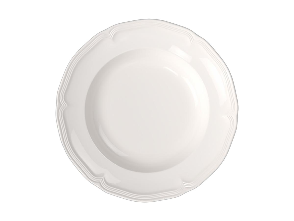 Villeroy & Boch Manoir Tiefes Teller – Premium-Porzellan – Ø 23 cm – 6er-Set – Weiß