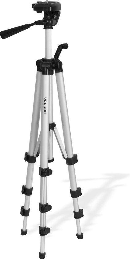 VONROC Messwerkzeug-Stativ 37-110cm - Stativ - Universal ¼" - Baustativ - Laser-Stativ - Inkl. Aufbewahrungstasche