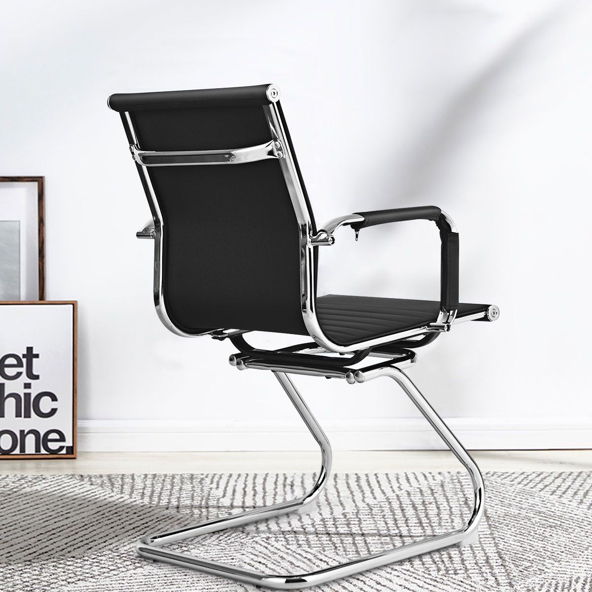 Coast Bürostühle - 2er-Set - PU-Leder - Max. 120 kg - Schwarz