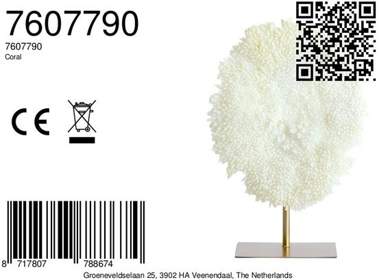 Light&living Ornament auf Sockel 46x20x69 cm CORAL creme+antike Bronze