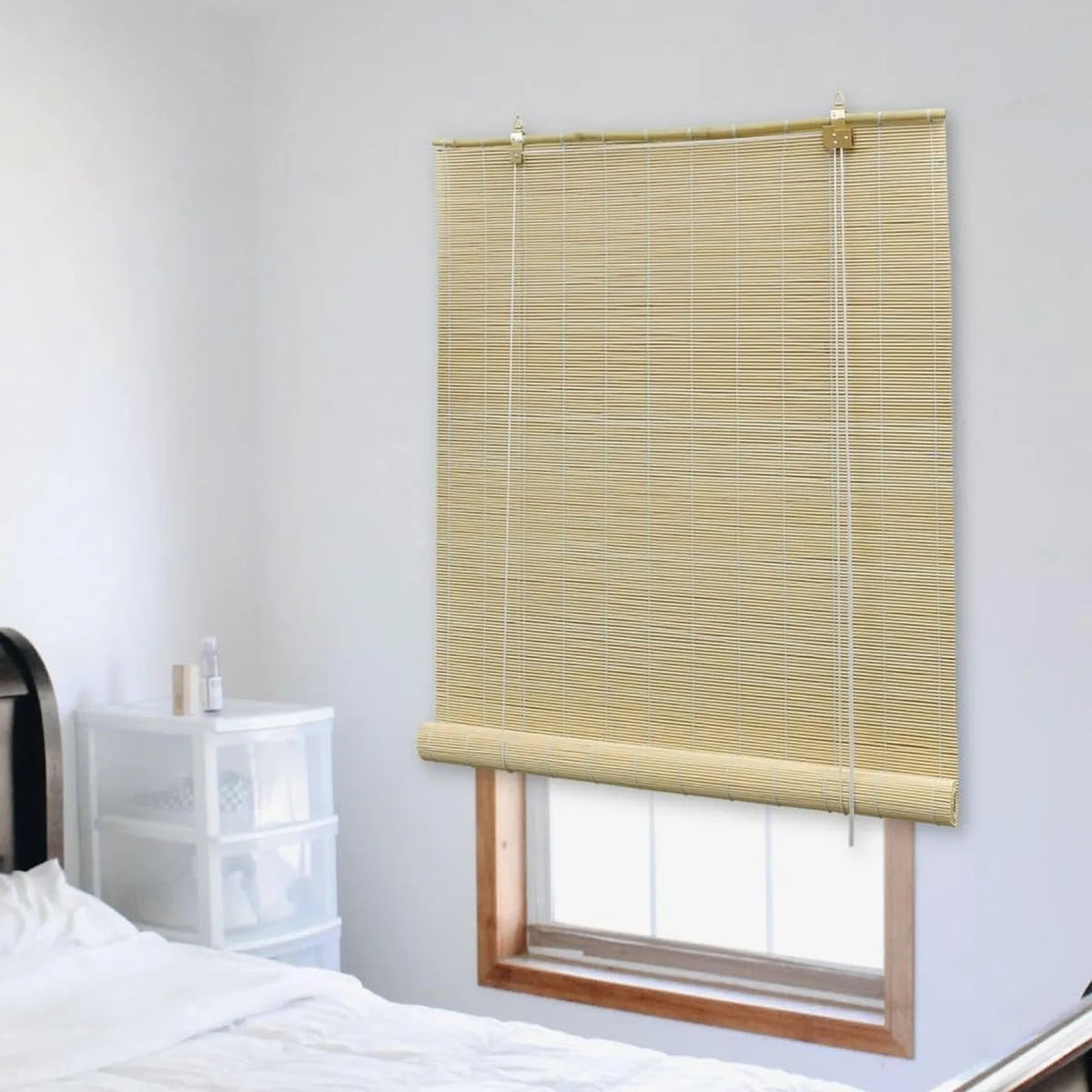 vidaXL Bambus-Rollo – 80 x 220 cm – Naturfarben – Lichtdurchlässig und blickdicht