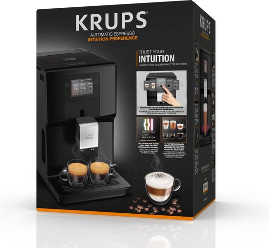 Krups Intuition Preference EA8738 – Vollautomatische Espressomaschine – inklusive Milchbehälter – 11 Rezepte