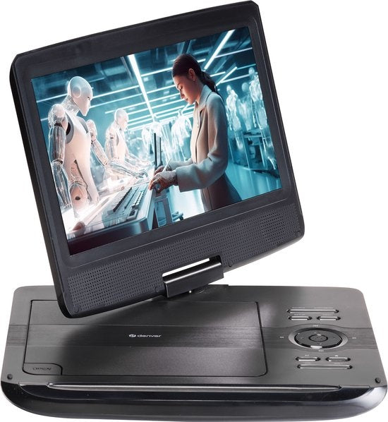 Denver - MT1097 - Tragbarer DVD-Player für das Auto - 10 Zoll - inkl. Kopfstützenhalterung - USB - Schwarz
