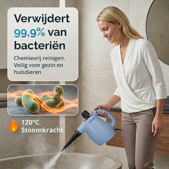 Joyware® 13-in-1-Dampfreiniger S1 – Leistungsstarker Handdampfreiniger – Teppichreiniger & Fleckenentferner für Sofa, Badezimmer & Polster – Steam Cleaner – 1050 W – 450 ml