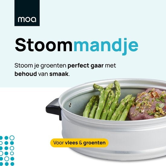 MOA Reiskocher mit Dampfgarer 1,5 Liter - Schwarz - RC18B