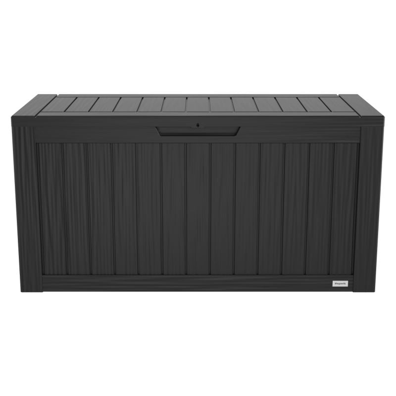 LifeGoods Cushion Box S - 300L - Kunststoff - Wetterfest & Deluxe Gasfeder - Schwarz