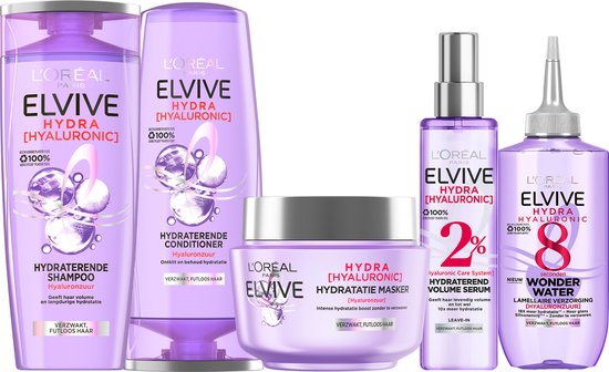 L'Oréal Paris Elvive Hydra Hyaluronic Shampoo - Intensive Feuchtigkeitspflege für glanzloses & trockenes Haar - 250 ml