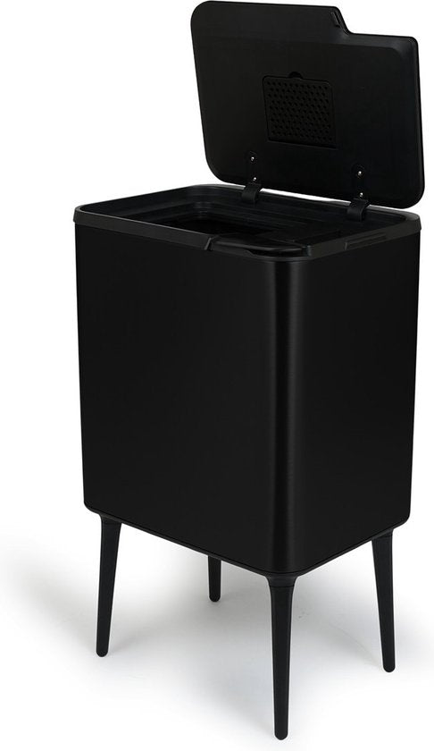 Umuzi Cleaning Push bin Mülleimer - 36 Liter - Mattschwarz - 48 x 38 x 54,5 cm