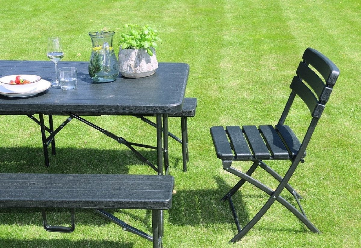 ERRO Klappstuhl - Bistrostuhl - Holzoptik - 2 Stück