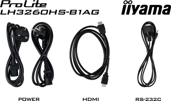 Iiyama ProLite LH3260HS-B1AG – Digital-Signage-Display – 32" – ELED VA - 1920 x 1080 - 8 ms - 500 cd/m² - 4000:1 - WLAN - schwarz