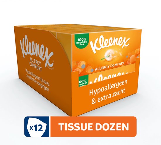 Kleenex Tissues - Allergy Comfort - Vorteilspackung - 12 x 56 Stück = 672 Tissues