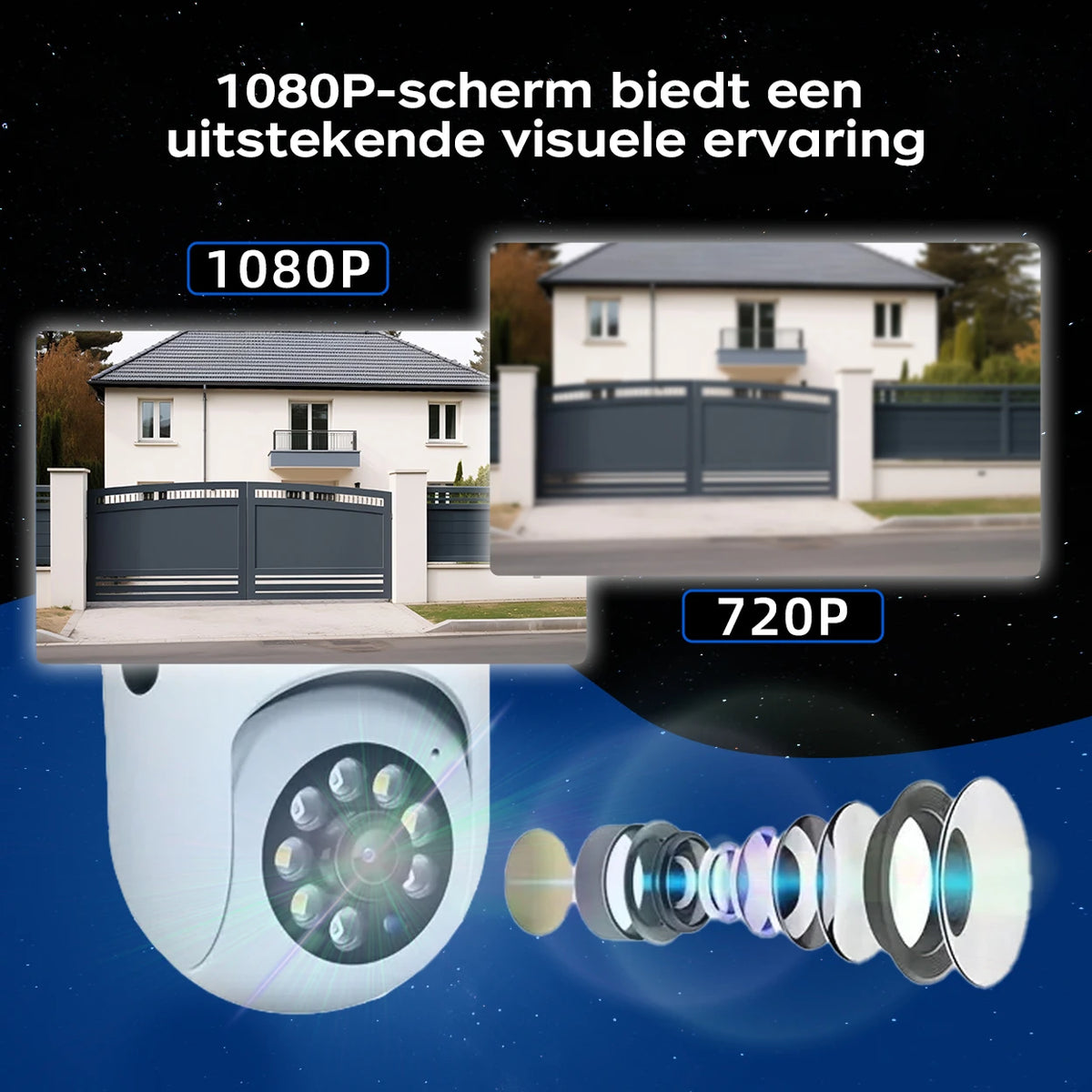 JOOAN A2R-U Außenkamera – 1080p – 2,4-GHz-WLAN – Weiß