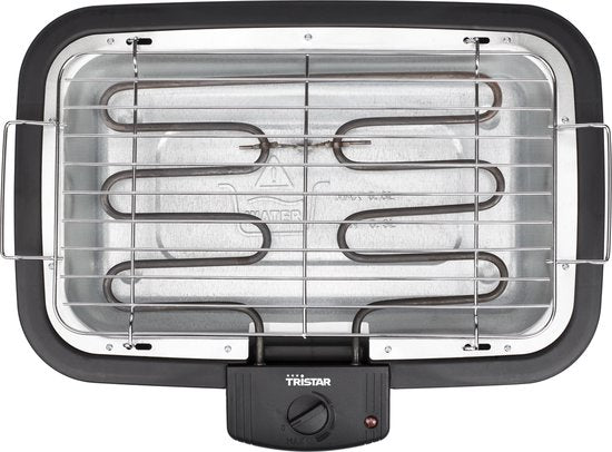 Tristar BQ-2883 Elektrogrill mit Standfuß - Stand- & Tischgrill - 2000W - Schwarz - Perfekt für Balkon oder Camping
