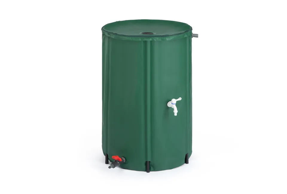 Hortensus Faltbare Regentonne 250 Liter - Grün - 90x60 cm - Mit Hahn und Reißverschluss