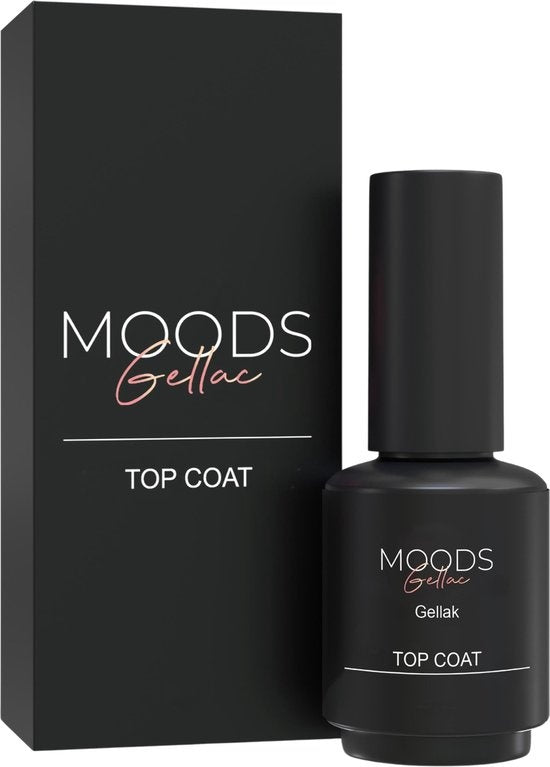 Moods Gellac - Top Coat - Nagellack - Gel Paint Starter Pack - Nägel - Gel Paint Set - 15 ML