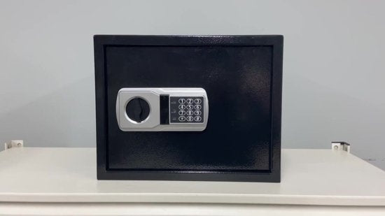 Earkings Safe 30x38x30 cm mit Zahlenschloss - Tresor Elektronische Spardose - Inklusive Befestigungsmaterial, zwei Notschlüsseln und Alarmschloss - 25.7L