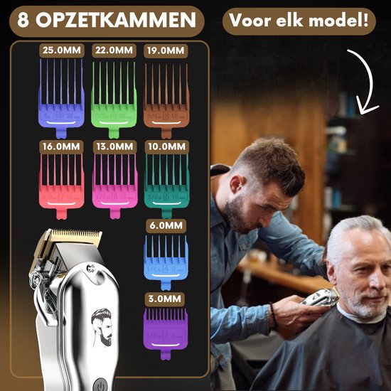 Professionelle kabellose Haarschneider - Haarschneider Herrenkopfhaar - Cheveux Haar - Haartrimmer - Friseur Haar Maschine - Haarschneider - Bart - Trimmgerät - Barbier Haarschneider - Barbier Trimmer - Friseur Kit