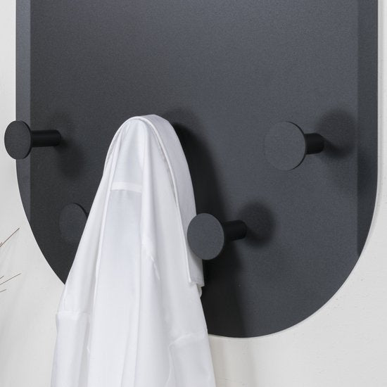Spinder Design Garderobe „Espen“ – Schwarz – 5 Haken – Stahl