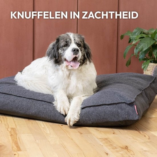 Snoozle Orthopädischer Hundekorb - Weiches und luxuriöses Hundekissen - Hundebett - Waschbar - Hundekörbe - 120 x 90 cm - Stormy Grey