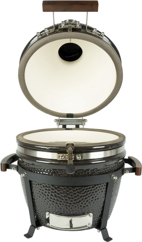 Grizzly Grills Kamado Elite Compact – Ø 33 cm / Ø 13 Zoll – Holzkohlegrill – Kamado – komplett mit Plattenhalter und Ascheschaufel