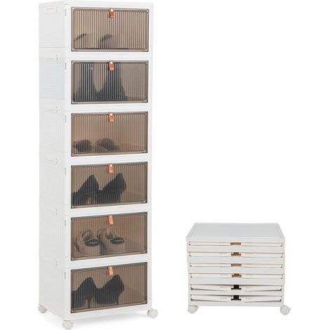Faltbare Aufbewahrungsboxen mit Rollen – 40 x 37,5 x 123 cm – Magnetverschlüsse