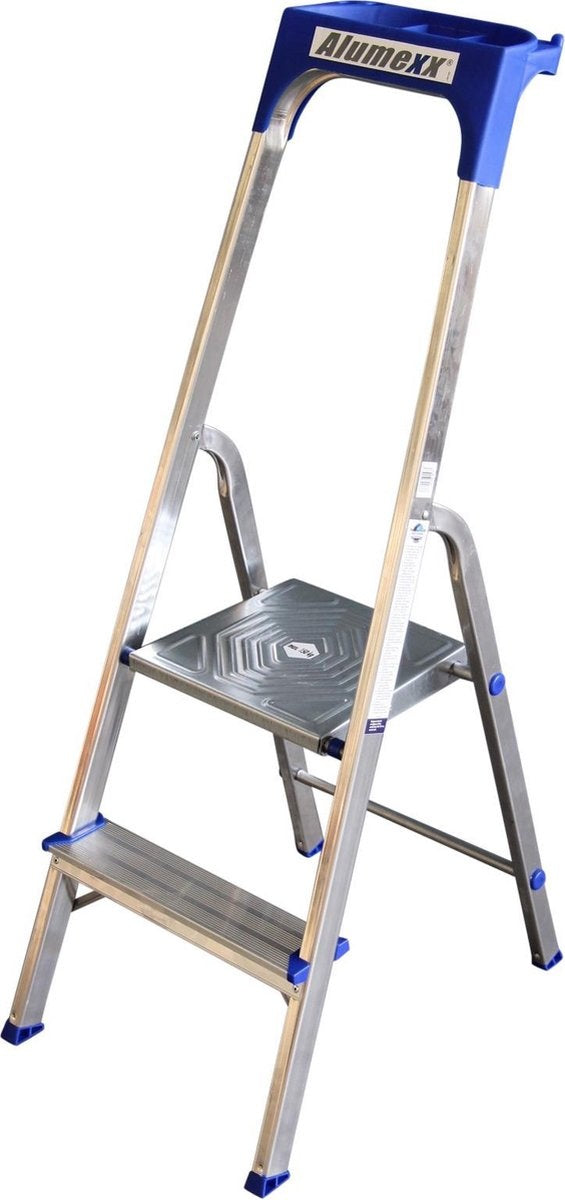 Alumexx Haushaltsleitern - 2 Trittstufen - Arbeitshöhe 240 cm