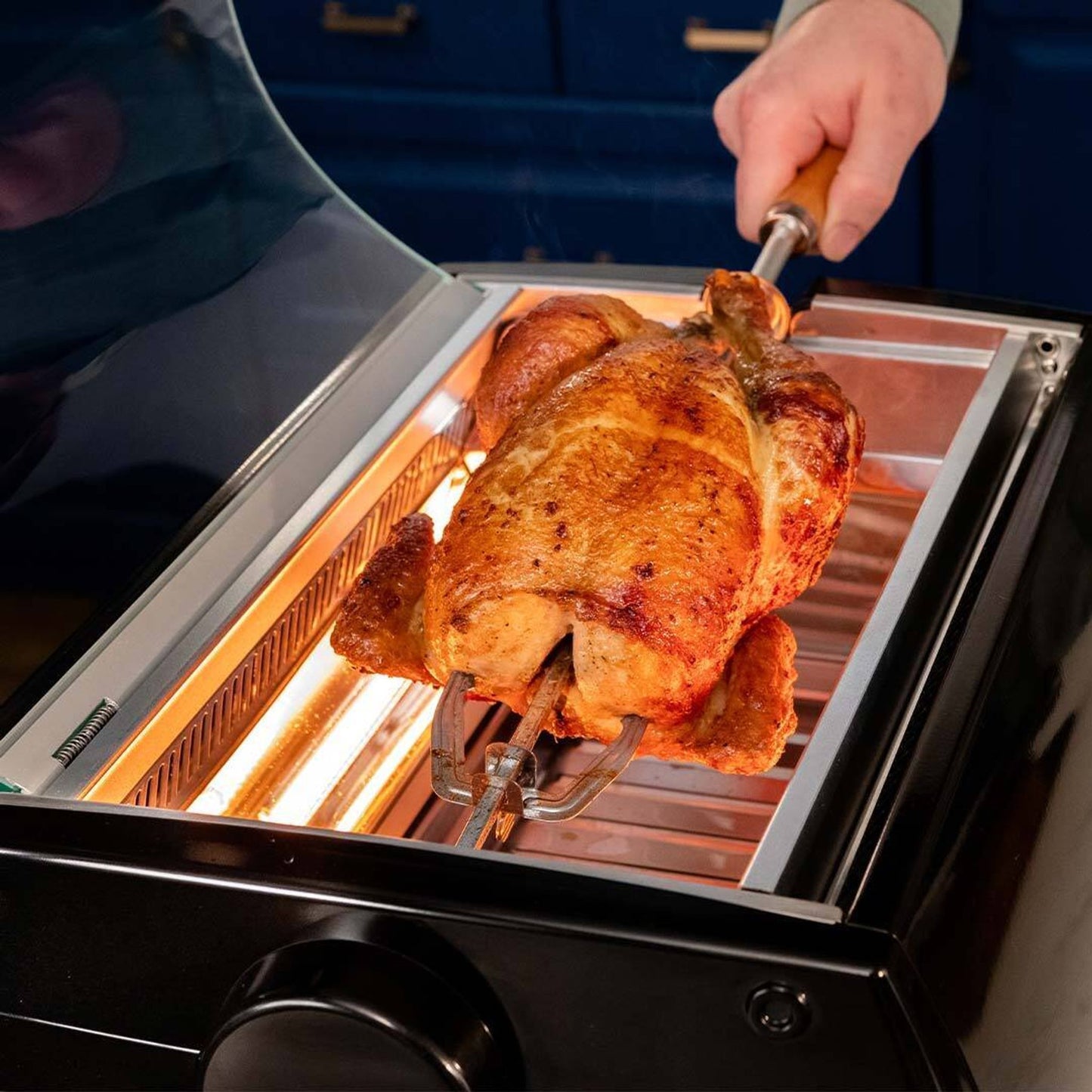 Livington Rotisserie Chef Schwarz – Drehspieß-Grill und Tischgrill 2-in-1