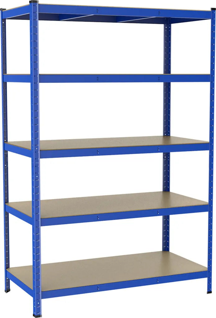 Yaheetech Heavy-Duty-Lagerregal 120 x 60 x 180 cm – Blau – Metallregal mit 5 Einlegeböden, 875 kg