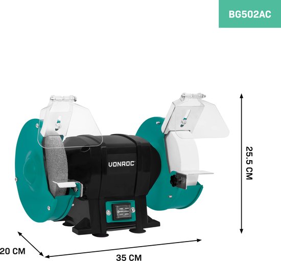 VONROC Tischschleifmaschine 250W - Ø150mm