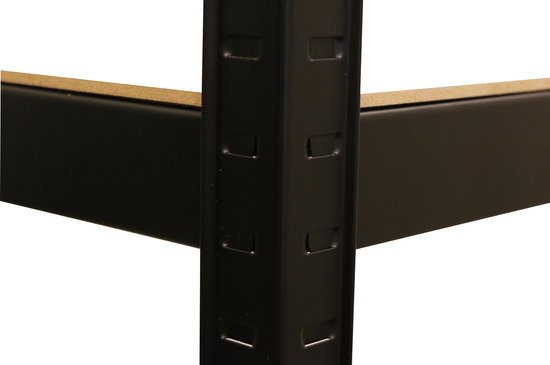 Erro Lagerregal XL - 120 cm breit - 875 kg Tragfähigkeit - Montage ohne Schrauben -Schwarz