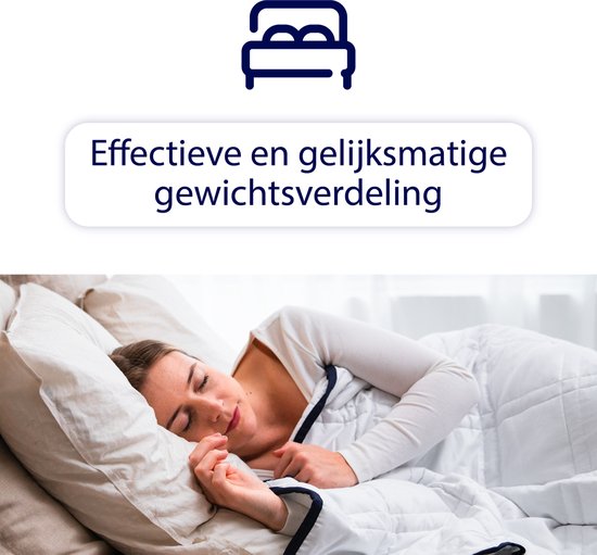 Kalm Double Weighted Blanket 13 KG - 200 x 220 CM - 7-lagiges Design - Weighted Blanket - Heavy Blanket