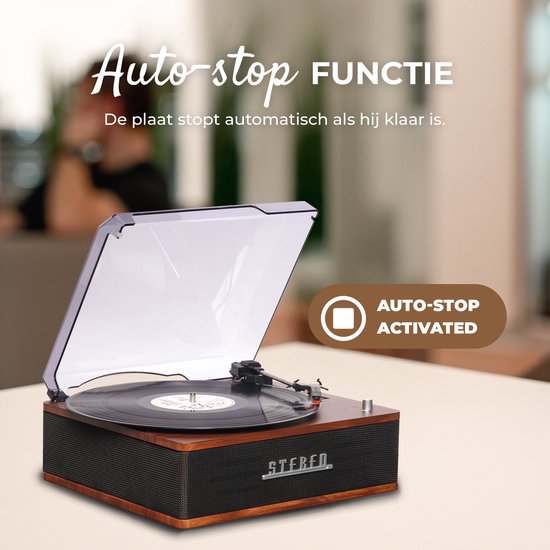 Denver Plattenspieler - Eingebaute Lautsprecher - Retro - Automatische Abschaltung - Bluetooth - VPB262
