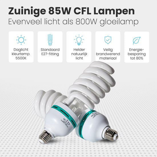 Auronic Softbox Studioleuchte - Komplettset mit Tragetasche - 50x70 cm - Schwarz