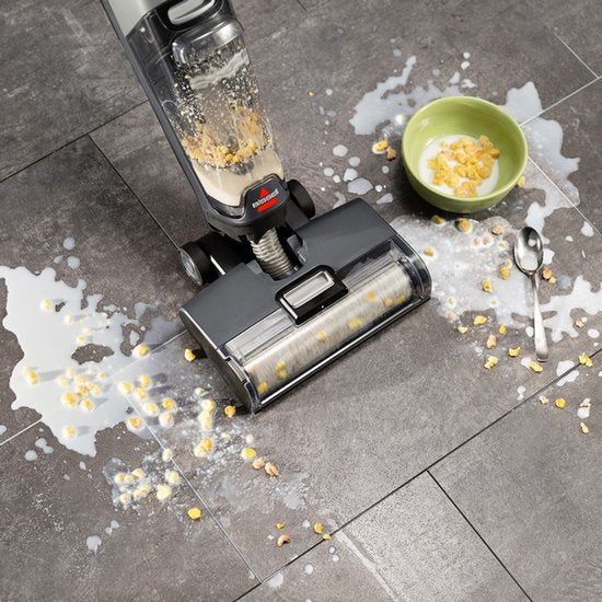 BISSELL CrossWave® OmniForce™ Select Bodenreiniger – Kabelloser Staubsauger mit Wischfunktion – Fleckenentferner für Hartböden – Kabelloser Stabstaubsauger – 2-in-1-Staubsauger mit LED – Besonders leistungsstark mit 31 aW – ZeroGap-Technologie™ – 3912 N