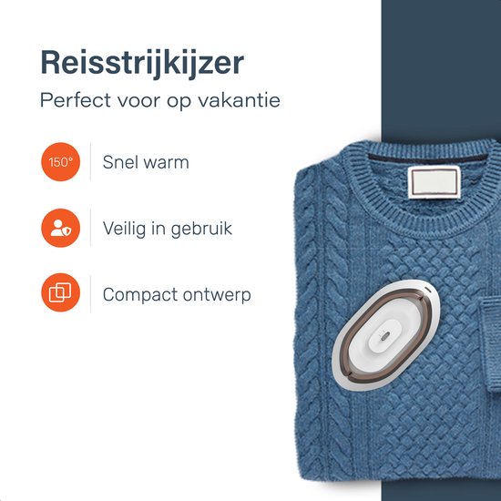 Reisebügeleisen - Mini-Dampfbügeleisen - kompakt & tragbar - Trocken- und Dampffunktion - Reise