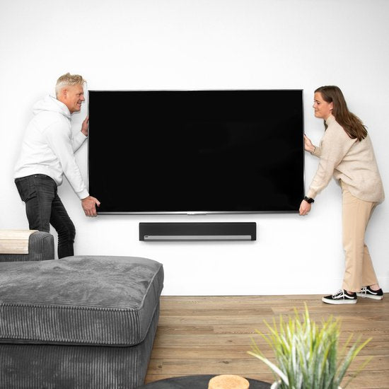 VONROC TV-Halterung - Feste TV-Wandhalterung für 37 bis 85 Zoll - Universal bis zu 60 kg. - Inkl. Befestigungsmaterial