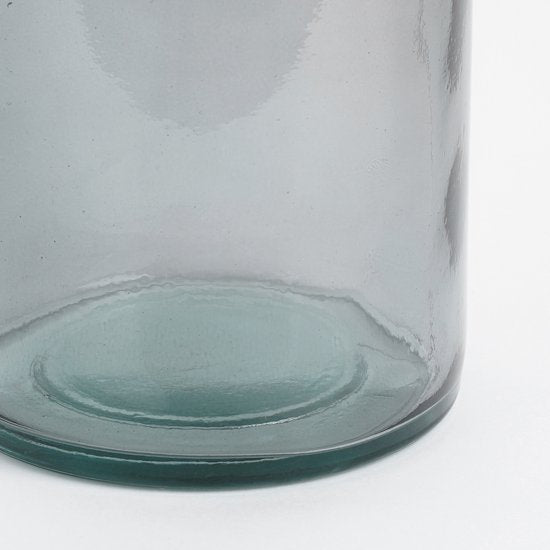 Mica Decorations Rioja Flaschenvase - H50 x Ø15 cm - Recyceltes Glas - Dunkelgrau