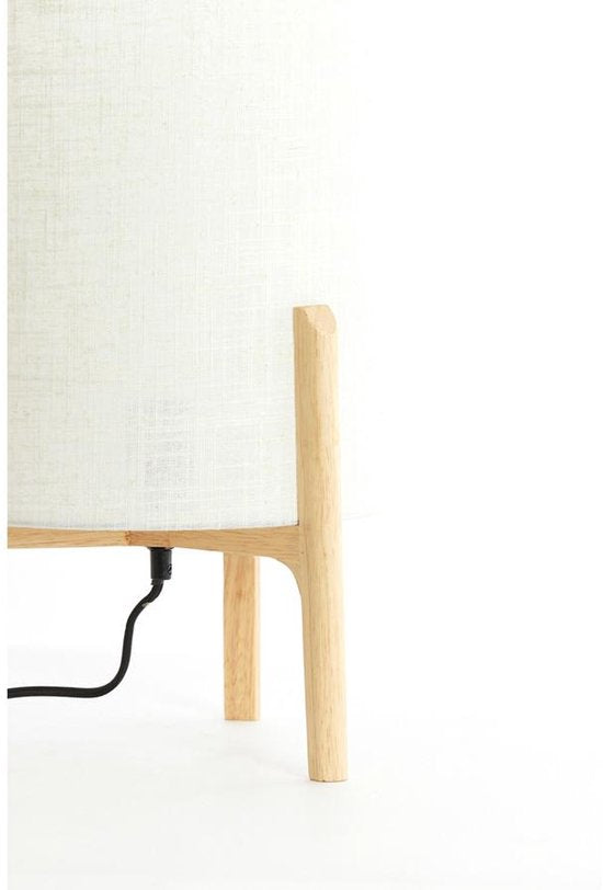 Light & Living Tischlampe Braun – Holz – Ø 28 x 44 cm – E27