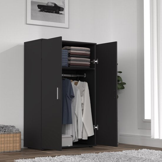 Kinderkleiderschrank - Hängeteil und Regal - 120 cm hoch