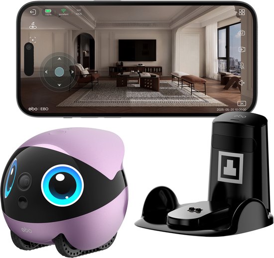 Enabot Air 2 Plus – Intelligenter Begleitroboter – 3K-HD-Kamera – Doppelte Kommunikation – Rosa