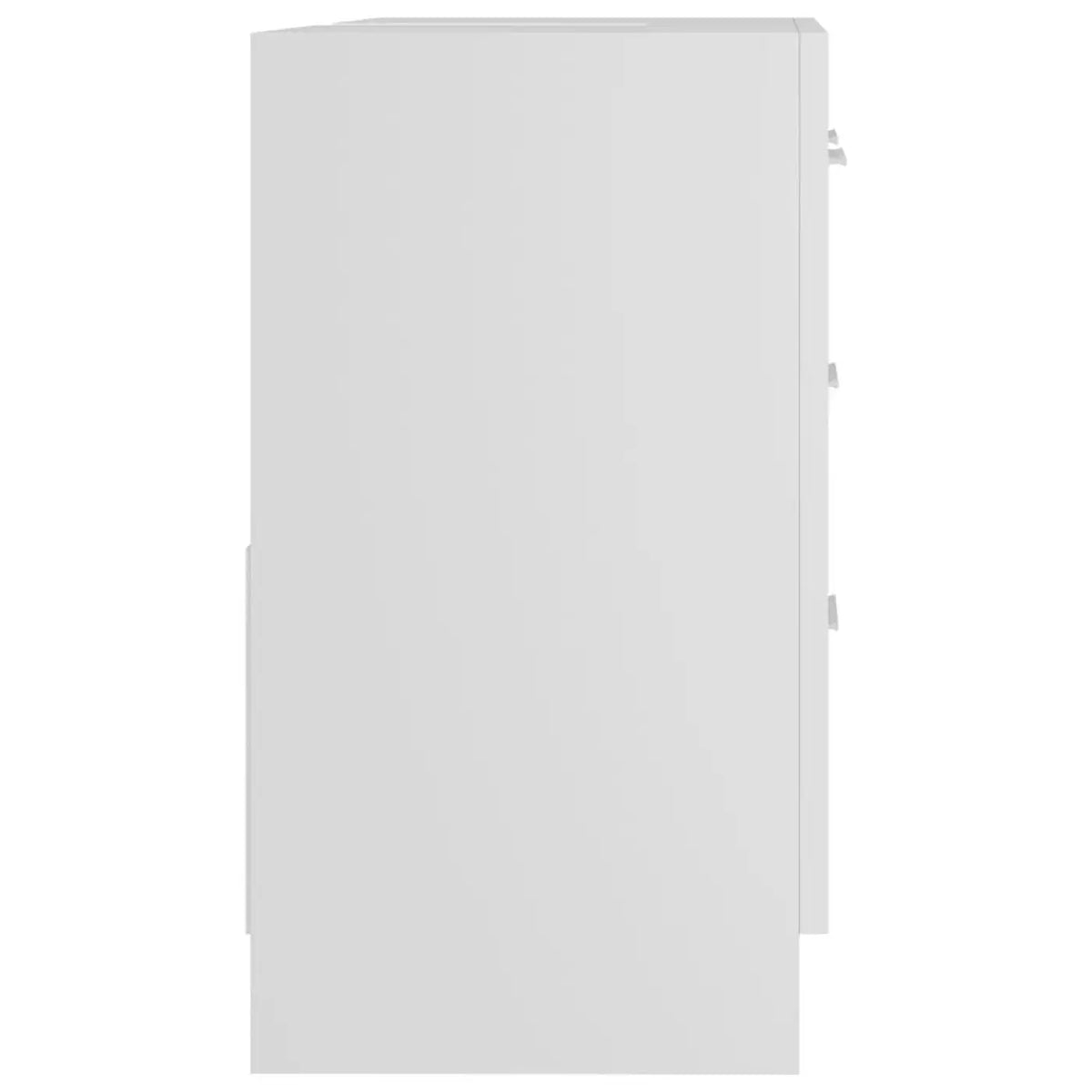 vidaXL Waschbeckenunterschrank und Badezimmerschrank 63 x 30 x 54 cm – Weiß – Holzverbundwerkstoff