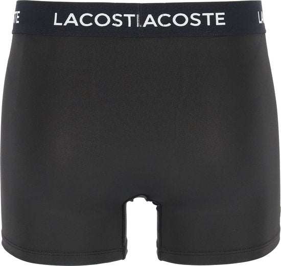 Lacoste Boxershorts Herren Mikrofaser Schwarz 3er-Pack - Größe L
